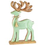 Dekoratief | Deco hert, groen, hout/email, 20x5x32cm | A258312 Dekoratief | Deco hert, groen, hout/email, 20x5x32cm | A258312
