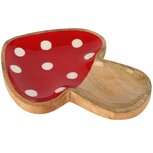 Dekoratief | Schaaltje paddenstoel, rood/naturel, hout/email, 18x28x3cm | A258406 Dekoratief | Schaaltje paddenstoel, rood/naturel, hout/email, 18x28x3cm | A258406