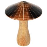 Dekoratief | Paddenstoel 'Carousel', bruin/naturel, hout, 12x12x15cm | A258409 Dekoratief | Paddenstoel 'Carousel', bruin/naturel, hout, 12x12x15cm | A258409