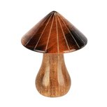 Dekoratief | Paddenstoel 'Carousel', bruin/naturel, hout, 9x9x10cm | A258410 Dekoratief | Paddenstoel 'Carousel', bruin/naturel, hout, 9x9x10cm | A258410