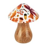 Dekoratief | Paddenstoel 'Autumn Treasures', naturel, hout, 9x9x10cm | A258412 Dekoratief | Paddenstoel 'Autumn Treasures', naturel, hout, 9x9x10cm | A258412