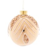 Dekoratief | Hanger bal, champagne, glas, 8x8x8cm | A259011 Dekoratief | Hanger bal, champagne, glas, 8x8x8cm | A259011