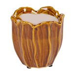 Dekoratief | Bloempot, bruin, keramiek, 11x11x11cm | A259054 Dekoratief | Bloempot, bruin, keramiek, 11x11x11cm | A259054