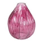 Dekoratief | Deco vaas, bordeaux/transparant, glas, 15x15x18cm | A259060 Dekoratief | Deco vaas, bordeaux/transparant, glas, 15x15x18cm | A259060