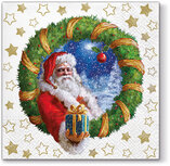 Dekoratief | Pakje 20 servetten 'Gift from Santa' 33x33cm | A701458 Dekoratief | Pakje 20 servetten 'Gift from Santa' 33x33cm | A701458