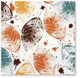Dekoratief | Pakje 20 servetten 'Leaves Print, honey' 33x33cm | A701562 Dekoratief | Pakje 20 servetten 'Leaves Print, honey' 33x33cm | A701562