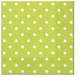 Dekoratief | Pakje 20 servetten 'Dots green' 25x25cm | A701582 Dekoratief | Pakje 20 servetten 'Dots green' 25x25cm | A701582