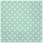 Dekoratief | Pakje 20 servetten 'Dots, mint' 33x33cm | A701612 Dekoratief | Pakje 20 servetten 'Dots, mint' 33x33cm | A701612