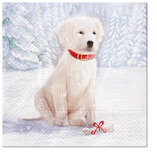Dekoratief | Pakje 20 servetten 'Snow Dog', 33x33cm | A702272 Dekoratief | Pakje 20 servetten 'Snow Dog', 33x33cm | A702272