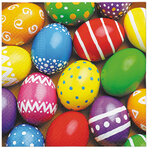 Dekoratief | Pakje 20 servetten 'Patterned eggs', 33x33cm | A702364 Dekoratief | Pakje 20 servetten 'Patterned eggs', 33x33cm | A702364