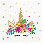 Dekoratief | Pakje 20 servetten 'Unicorn party', 33x33cm | A702388 Dekoratief | Pakje 20 servetten 'Unicorn party', 33x33cm | A702388
