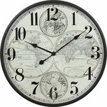 Wandklok World metaal 60 cm | 813232 | Countryfield