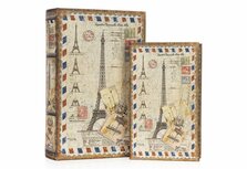 2 delige Boekenkluis decoratieboek opbergdoos 27 cm / 21 cm Parijs | BKC-122-M | Home Sweet Home 2 delige Boekenkluis decoratieboek opbergdoos 27 cm / 21 cm Parijs | BKC-122-M | Home Sweet Home
