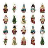 Clayre & Eef | Kersthangers (set 20) Meerkleurig 28x20x4 cm | 6GL5262 Clayre & Eef | Kersthangers (set 20) Meerkleurig 28x20x4 cm | 6GL5262
