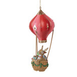 Clayre & Eef | Decoratie hanger Hert in Luchtballon Rood Roze ø 7x17 cm | 6PR5614 Clayre & Eef | Decoratie hanger Hert in Luchtballon Rood Roze ø 7x17 cm | 6PR5614