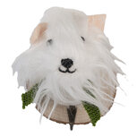 Clayre & Eef | Wandhaak Vilten Hond Wit Bruin 11x15x14 cm | 66295 Clayre & Eef | Wandhaak Vilten Hond Wit Bruin 11x15x14 cm | 66295