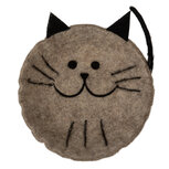 Clayre & Eef | Vilten schaal Kat Grijs Zwart 18x18x6 cm | 66300 Clayre & Eef | Vilten schaal Kat Grijs Zwart 18x18x6 cm | 66300