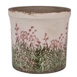 Clayre & Eef | Bloempot Binnen Beige Groen ø 15x14 cm | 6CE2017M Clayre & Eef | Bloempot Binnen Beige Groen ø 15x14 cm | 6CE2017M