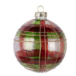 Clayre & Eef | Kerstbal Groen Goudkleurig ø 8x8 cm | 6GL5178 Clayre & Eef | Kerstbal Groen Goudkleurig ø 8x8 cm | 6GL5178