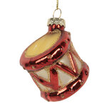 Clayre & Eef | Kersthanger Rood Goudkleurig ø 4x5 cm | 6GL5279 Clayre & Eef | Kersthanger Rood Goudkleurig ø 4x5 cm | 6GL5279
