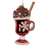 Clayre & Eef | Kersthanger Rood Bruin 7x6x12 cm | 6GL5289 Clayre & Eef | Kersthanger Rood Bruin 7x6x12 cm | 6GL5289