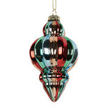 Clayre & Eef | Kerstbal Meerkleurig ø 7x12 cm | 6GL5301