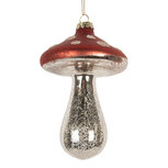 Clayre & Eef | Kersthanger Rood Zilverkleurig ø 9x13 cm | 6GL5314 Clayre & Eef | Kersthanger Rood Zilverkleurig ø 9x13 cm | 6GL5314