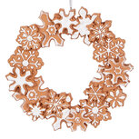 Clayre & Eef | Decoratie hanger Krans Bruin Wit ø 18x2 cm | 6PR5321 Clayre & Eef | Decoratie hanger Krans Bruin Wit ø 18x2 cm | 6PR5321