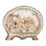 Clayre & Eef | Kerstdecoratie Kerstgroep Bruin Beige 18x4x15 cm | 6PR5919 Clayre & Eef | Kerstdecoratie Kerstgroep Bruin Beige 18x4x15 cm | 6PR5919