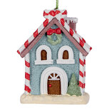Clayre & Eef | Decoratie hanger huisje Blauw Wit 6x4x8 cm | 6PR5326 Clayre & Eef | Decoratie hanger huisje Blauw Wit 6x4x8 cm | 6PR5326