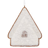 Clayre & Eef | Decoratie hanger huisje Wit Bruin 9x1x10 cm | 6PR5328 Clayre & Eef | Decoratie hanger huisje Wit Bruin 9x1x10 cm | 6PR5328