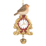 Clayre & Eef | Decoratie Hanger Vogel Bruin Goudkleurig 6x3x11 cm | 6PR5664 Clayre & Eef | Decoratie Hanger Vogel Bruin Goudkleurig 6x3x11 cm | 6PR5664