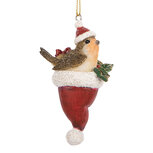 Clayre & Eef | Decoratie Hanger Vogel Bruin Rood 5x3x9 cm | 6PR5665 Clayre & Eef | Decoratie Hanger Vogel Bruin Rood 5x3x9 cm | 6PR5665