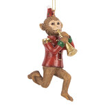 Clayre & Eef | Decoratie Hanger Aap Bruin Rood 7x3x11 cm | 6PR5666 Clayre & Eef | Decoratie Hanger Aap Bruin Rood 7x3x11 cm | 6PR5666