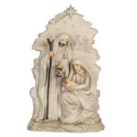 Clayre & Eef | Kerstdecoratie Kerstgroep Beige Wit 15x7x24 cm | 6PR5923 Clayre & Eef | Kerstdecoratie Kerstgroep Beige Wit 15x7x24 cm | 6PR5923