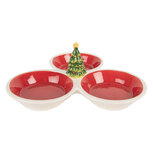 Clayre & Eef | Serveerschaal Rood Wit 26x26x10 cm | 6CE2225 Clayre & Eef | Serveerschaal Rood Wit 26x26x10 cm | 6CE2225