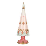Clayre & Eef | Kerstdecoratie Kerstboom Roze Wit ø 10x30 cm | 6PR5399 Clayre & Eef | Kerstdecoratie Kerstboom Roze Wit ø 10x30 cm | 6PR5399