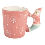 Clayre & Eef | Mok Roze 15x10x11 cm / 400 ml | 6CEMU0200P Clayre & Eef | Mok Roze 15x10x11 cm / 400 ml | 6CEMU0200P