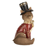 Clayre & Eef | Decoratie Vos Bruin Rood 9x8x17 cm | 6PR5637 Clayre & Eef | Decoratie Vos Bruin Rood 9x8x17 cm | 6PR5637