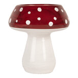 Clayre & Eef | Waxinelichthouder Paddenstoel Wit Rood ø 7x7 cm | 6GL5199 Clayre & Eef | Waxinelichthouder Paddenstoel Wit Rood ø 7x7 cm | 6GL5199