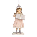 Clayre & Eef | Decoratie hanger Kind Roze 5x5x11 cm | 6PR5654 Clayre & Eef | Decoratie hanger Kind Roze 5x5x11 cm | 6PR5654