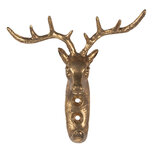 Clayre & Eef | Wandhaak Goudkleurig 12x5x12 cm | 6Y5894