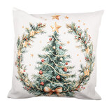 Clayre & Eef | Kussenhoes Beige Groen 45x45 cm | KT021.438 Clayre & Eef | Kussenhoes Beige Groen 45x45 cm | KT021.438