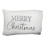 Clayre & Eef | Kussenhoes Wit Groen 35x50 cm | KT036.055 Clayre & Eef | Kussenhoes Wit Groen 35x50 cm | KT036.055