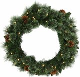 Kerstkrans LED Pinus groen dennenappels met timer 60 cm 815402 | Home Sweet Home | Stoer & Sober Woonstijl Kerstkrans LED Pinus groen dennenappels met timer 60 cm 815402 | Home Sweet Home | Stoer & Sober Woonstijl