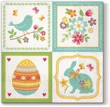 Dekoratief | Pakje 20 servetten 'Easter Collage', 33x33cm | A700973 Dekoratief | Pakje 20 servetten 'Easter Collage', 33x33cm | A700973