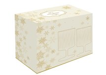 Dekoratief | Set 2 wijnglazen m/gouden rand, transparant, 280ml | A246123 Dekoratief | Set 2 wijnglazen m/gouden rand, transparant, 280ml | A246123