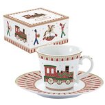Dekoratief | Kopje m/schoteltje 'Polar Express', porselein, 200ml | A236007 Dekoratief | Kopje m/schoteltje 'Polar Express', porselein, 200ml | A236007