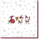 Dekoratief | Pakje 20 servietten 'CHRISTMAS GNOMES', 33x33cm | A196061 Dekoratief | Pakje 20 servietten 'CHRISTMAS GNOMES', 33x33cm | A196061