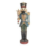 Clayre & Eef | Kerstdecoratie Notenkraker Blauw Groen 21x15x60 cm | 5PR0186 Clayre & Eef | Kerstdecoratie Notenkraker Blauw Groen 21x15x60 cm | 5PR0186